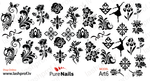 BIS Pure Nails slider nail design sticker decal BLACK ART, Art No6