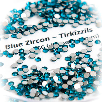 Flatback crystals for lash & nail, BLUE ZIRCON