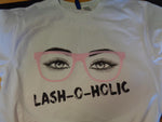 Lash Maker short sleeve T-shirt, embroidered WHITE