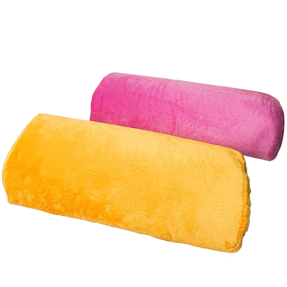 Manicure pad cushion, gold or pink velour