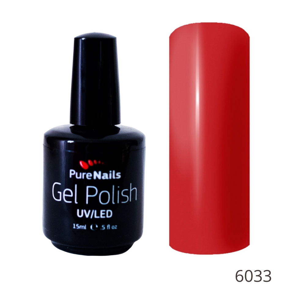 BIS Pure Nails UV/LED gēla laka 15 ml, 6033 Warm Red