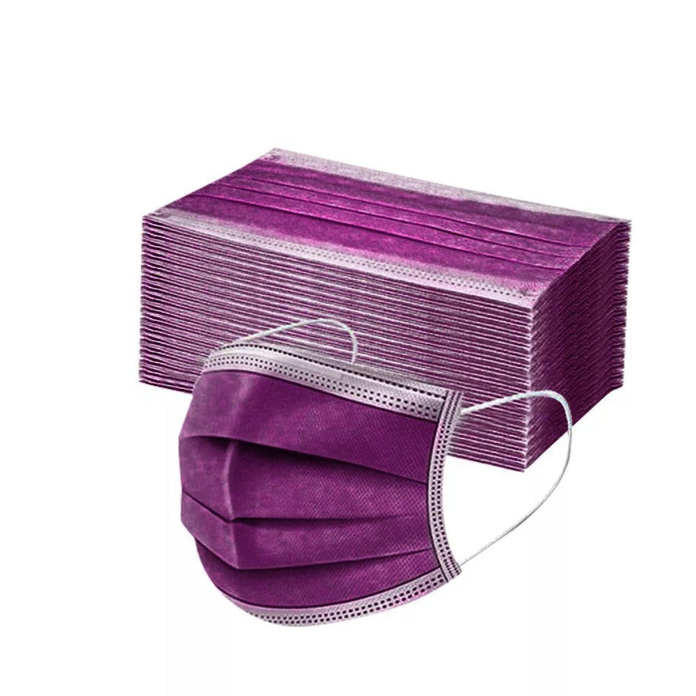 Protective face mask 3-play, PURPLE