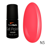 BIS Pure Nails UV/LED gēla laka 7.5 ml, NEON FLAMINGO N5