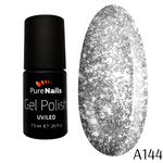 BIS Pure Nails UV/LED gēla laka 7.5 ml, HOLOGRAPHIC SILVER A144