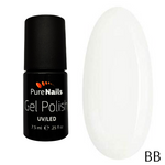 BIS Pure Nails UV/LED gēla laka 7.5 ml, MILKY WHITE BB