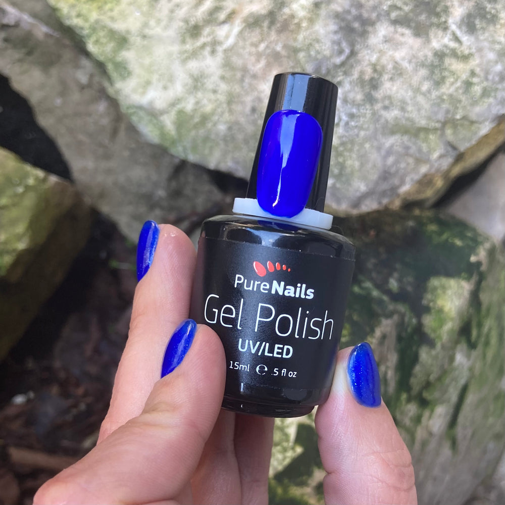 BIS Pure Nails UV/LED gel nail polish 15 ml, 6109 BRIGHT BLUE