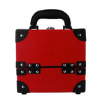 BL Lashes beauty cosmetic case leather, RED