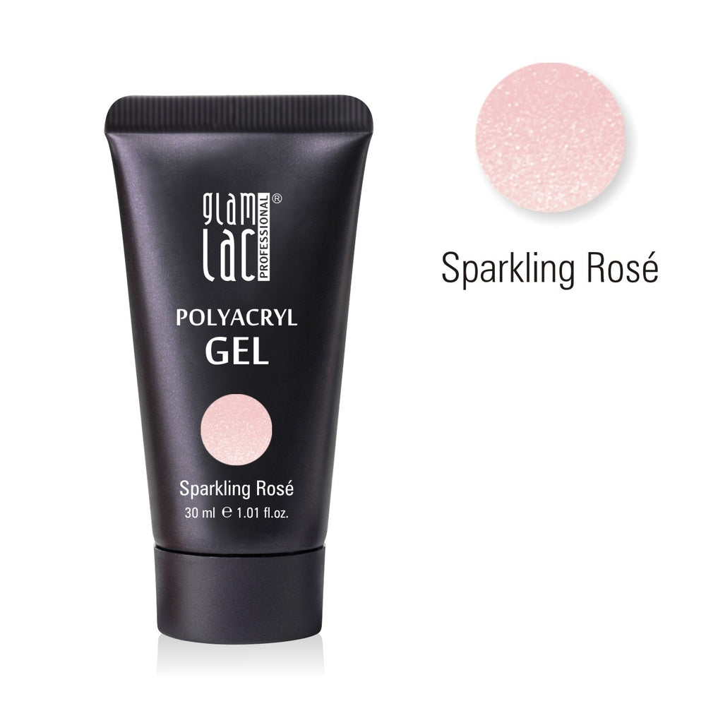 GlamLac Polygel for nail extension and strengthening 60 ml, SPARKLING ROSE