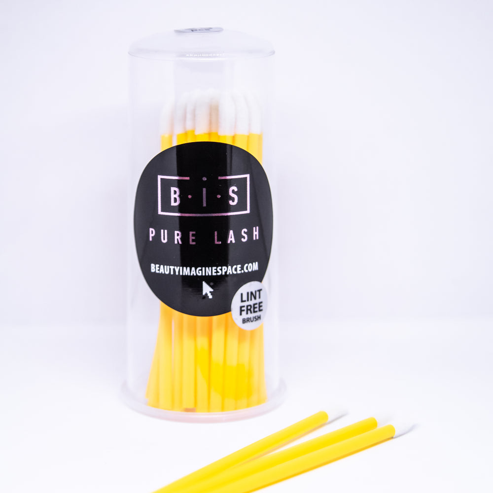 BIS Pure Lash lint free applicators YELLOW, 25 pieces in case