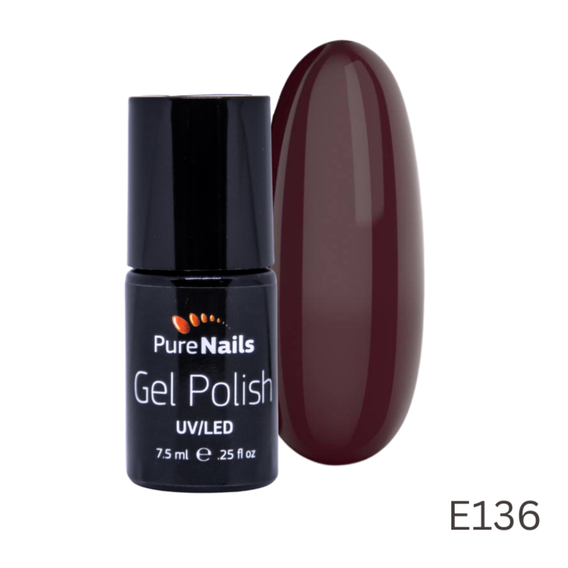 BIS Pure Nails UV/LED gēla laka 7.5 ml, BURGUNDY E136