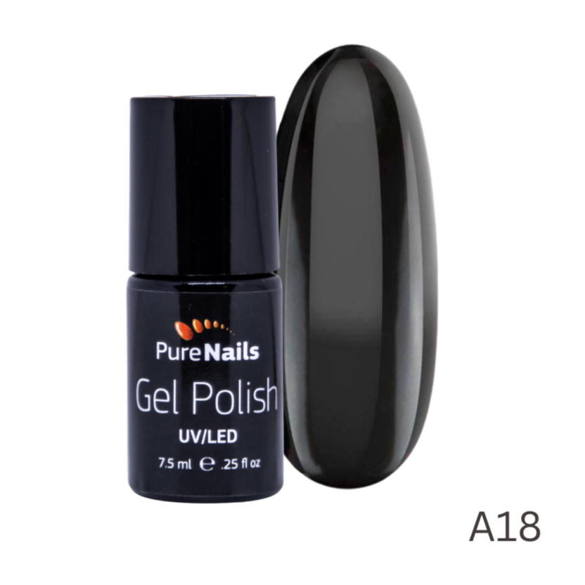 BIS Pure Nails UV/LED gēla laka 7.5 ml, BLACK A18