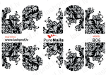 BIS Pure Nails  slider nail design sticker decal BLACK LACE, B06