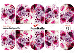 BIS Pure Nails nagu dizaina slaideri uzlīmes PINK FLOWERS, models F08, F24, F61 and F66