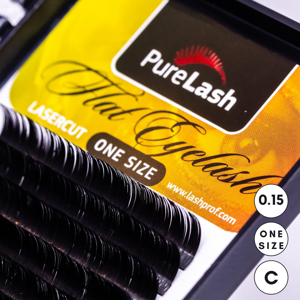 BIS Pure Lash FLAT Cashmere eyelash extensions 16 lines ONE size, C - 0.15