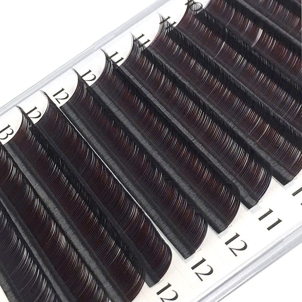 Muse Illusion Color lashes for eyelash extensions MIX-0.07-C, MOCHA