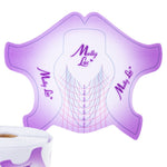 Molly Lac nail extension form template stickers FLEXIBLE purple, 10 pcs
