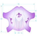 Molly Lac nail extension form template stickers FLEXIBLE purple, 10 pcs