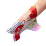 Molly Lac nail extension form template stickers LASER, 10 pcs