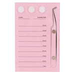 Organizer pad for eyelash extensions, with magnetic holder for tweezers