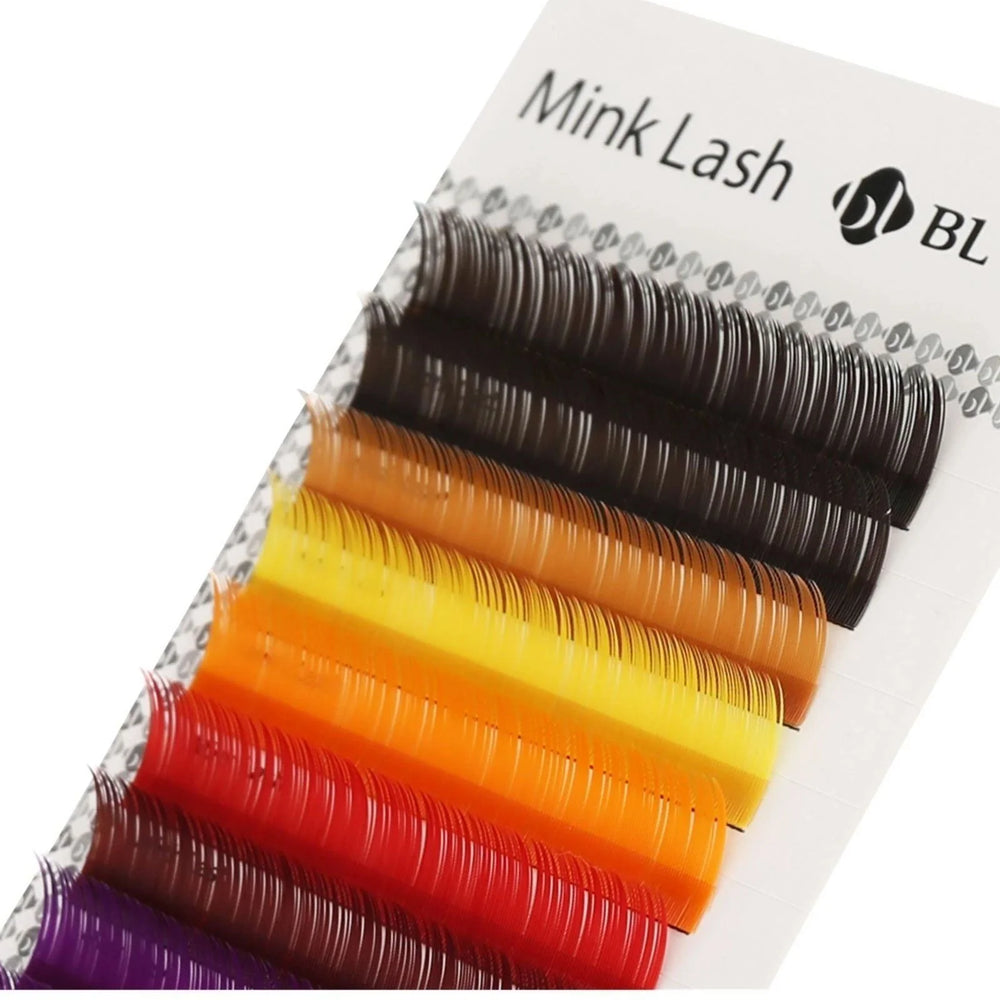 BL Rainbow lashes for eyelash extensions, C-0.15-12mm