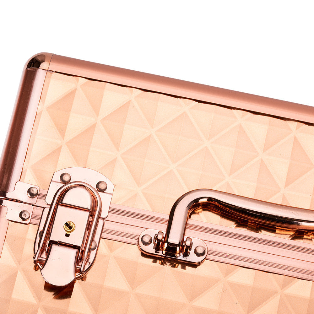 Beauty suitcase 3D design S size, GOLD ROSE