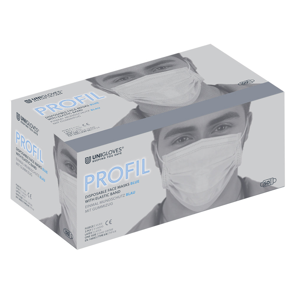 Unigloves medicīniskās maskas 3-kārtu LAVANDA, 50 gab