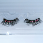 Strip flare lashes in line for make-up, PINK CRYSTALS