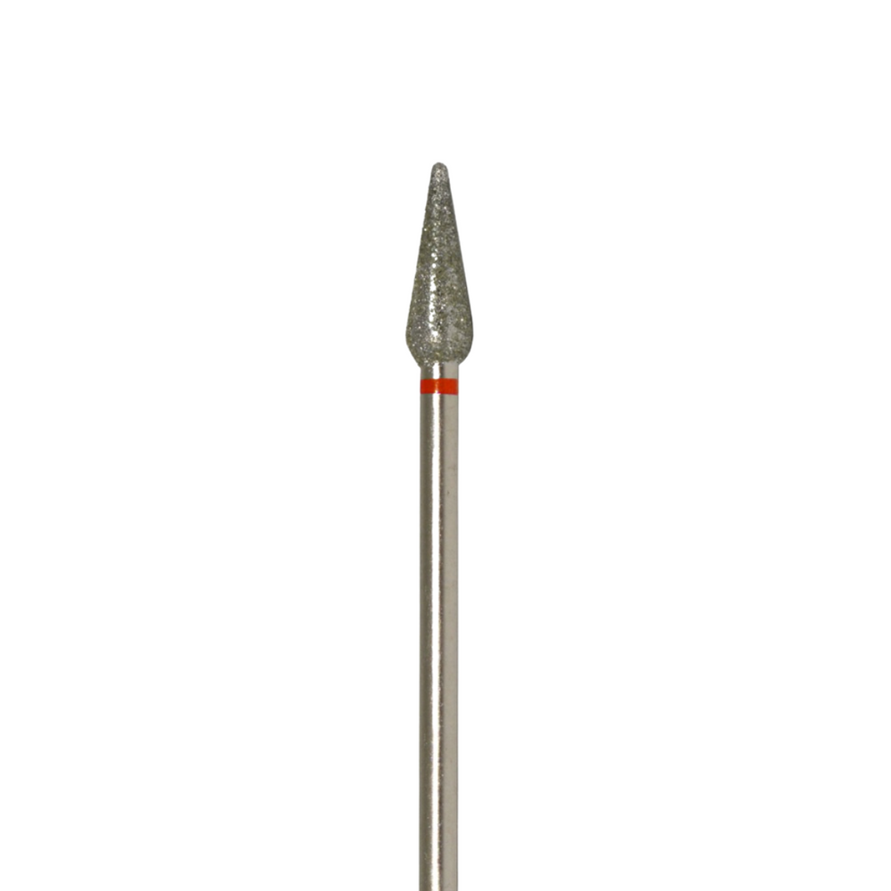 DIAMOND nail bit BUD semicircular tip, long (266 red), 10pcs