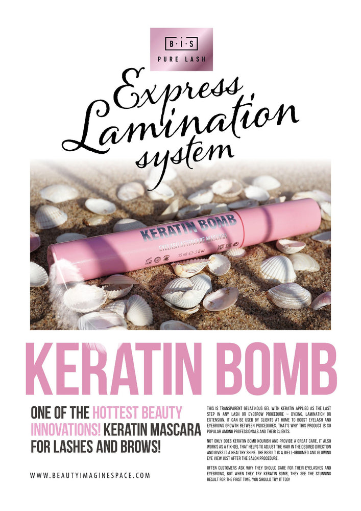 BIS Pure Lash&Brow transparent keratin mascara KERATIN BOMB, 15 ml