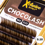 Xclusive Lashes šokolādes brūnas skropstas pieaudzēšanai, 0.10-C
