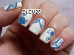 Nail art water decals sticker slider for manicure & pedicure, BLEM26