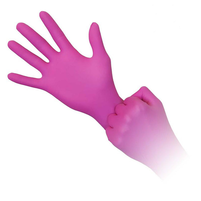Unigloves nitrile gloves 2 pieces/1 pair XS, S or M, MAGENTA Pearl