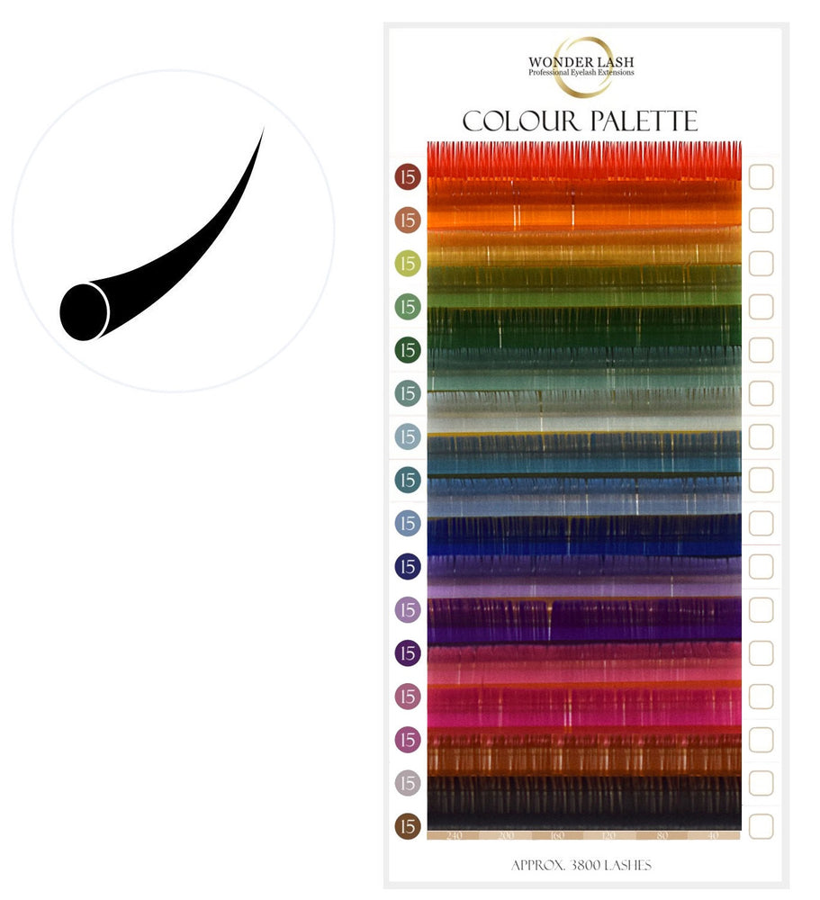 WonderLash® krāsainās skropstas pieaudzēšanai C-0.15, krāsu mix