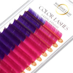 WonderLash® Color eyelash extension mink MIX, Purple + Pink