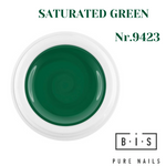 UV/LED krāsu gēls nagu pieaudzēšanai un modelēšanai SATURATED GREEN 9423, finālā izpārdošana!