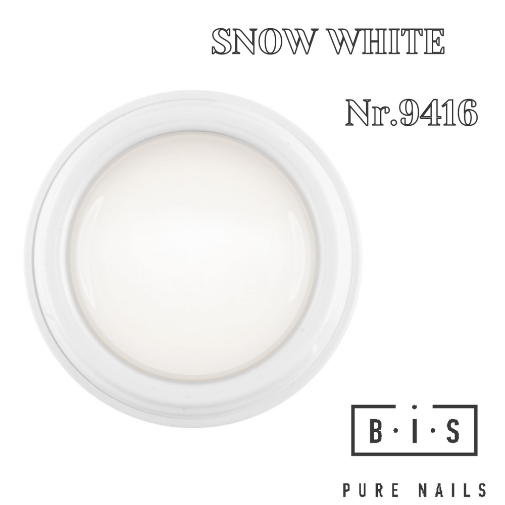 UV/LED krāsu gēls nagu pieaudzēšanai un modelēšanai SNOW WHITE 9416, finālā izpārdošana!