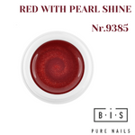 UV/LED Color gel for nail modeling & extensions 5 ml,RED WITH  PEARL SHINE 9385, final sale!
