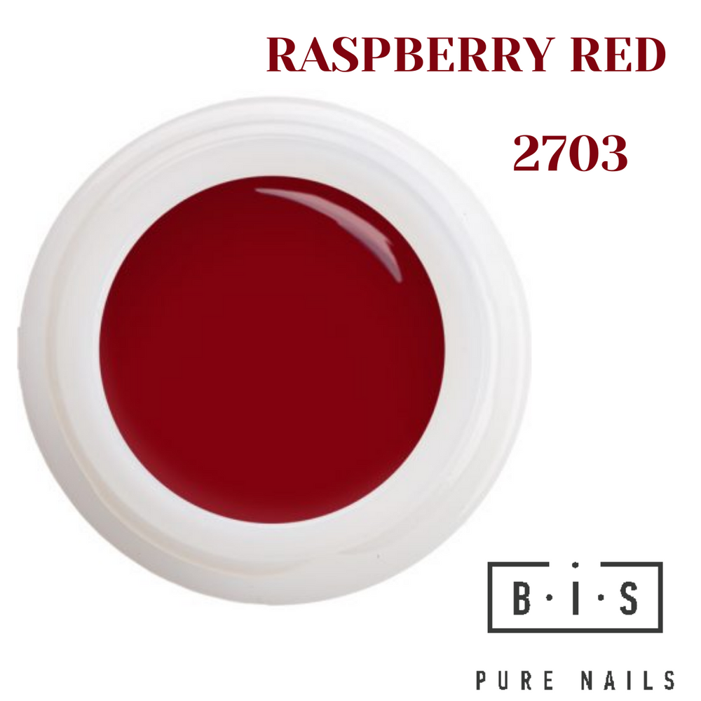 UV/LED krāsu gēls nagu pieaudzēšanai un modelēšanai RASPBERRY RED 2703, finālā izpārdošana!