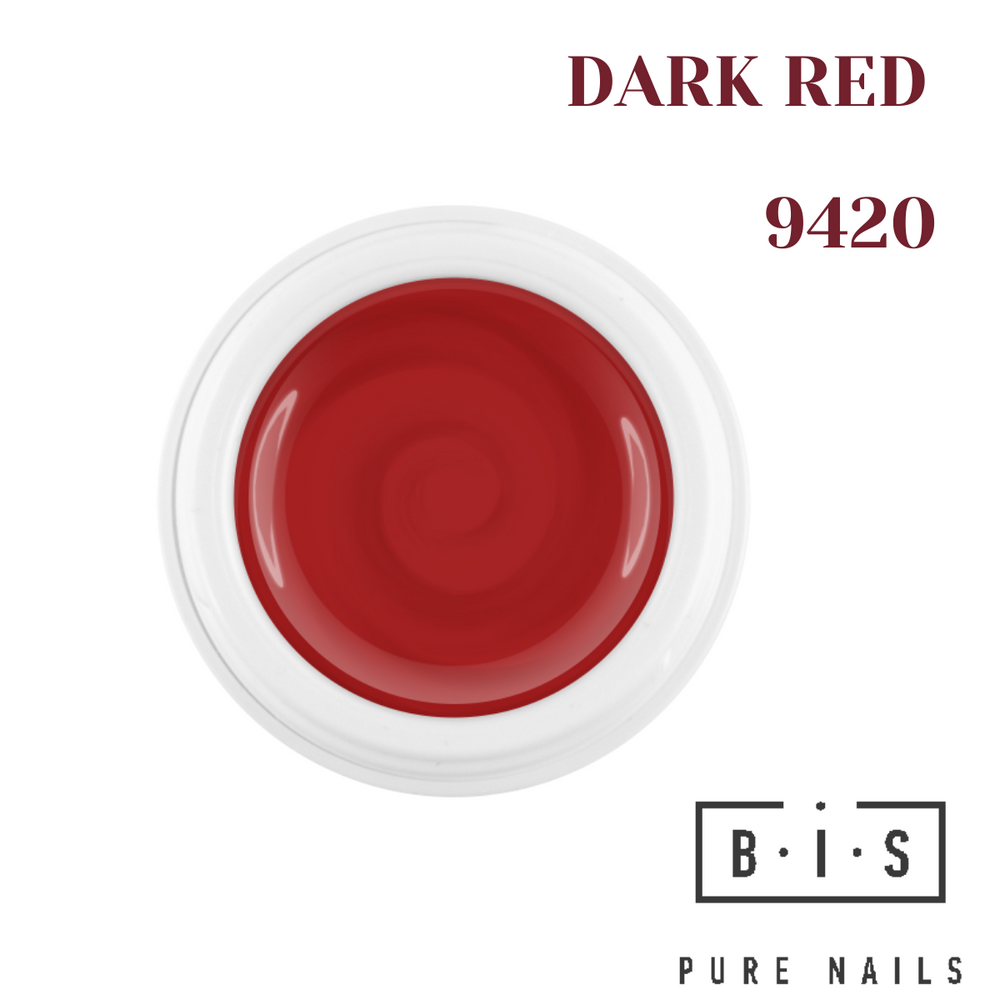 UV/LED krāsu gēls nagu pieaudzēšanai un modelēšanai DARK RED 9420, finālā izpārdošana!