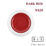 UV/LED krāsu gēls nagu pieaudzēšanai un modelēšanai DARK RED 9420, finālā izpārdošana!