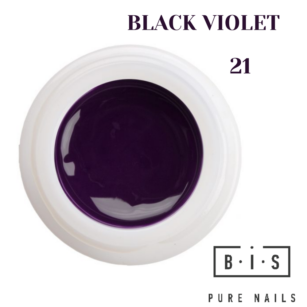 UV/LED krāsu gēls nagu pieaudzēšanai un modelēšanai BLACK VIOLET 21, finālā izpārdošana!