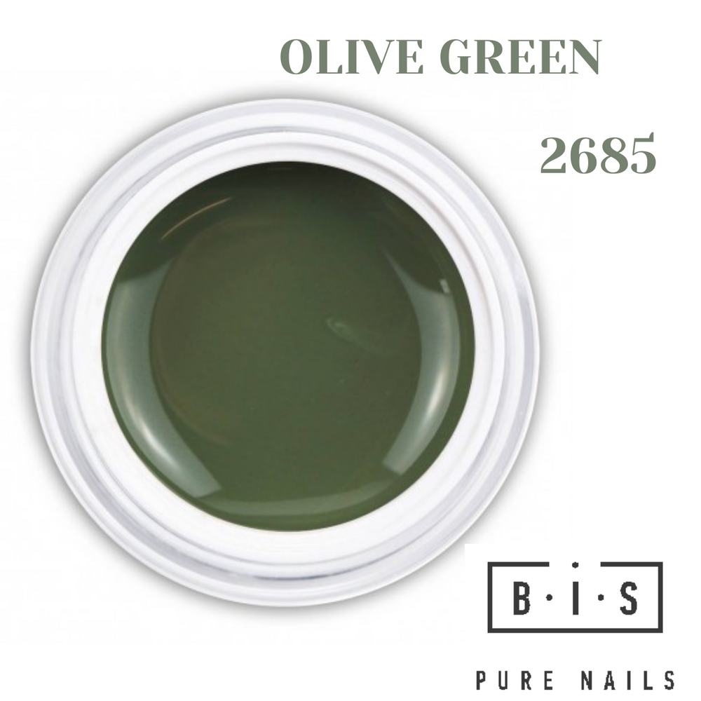 UV/LED krāsu gēls nagu pieaudzēšanai un modelēšanai OLIVE GREEN 2685, finālā izpārdošana!