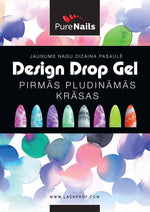 BIS Pure Nails ūdenskrāsas Design Drops nagu dizaina akvareļtehnikai, DEBESU ZILS