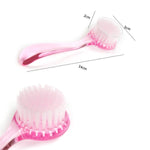 Nail dust cleaning brushes with handle, pink
