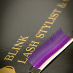 BL Color Lashes for eyelash extensions bright PURPLE, 2 lines
