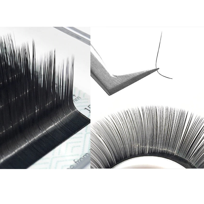 GlamLash eyelash extensions L-0.12-MIX, 7-15 mm