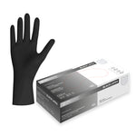 Unigloves Black latex gloves 100 pcs, M size