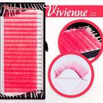 Vivienne coral pink eyelash extensions, 1 line package