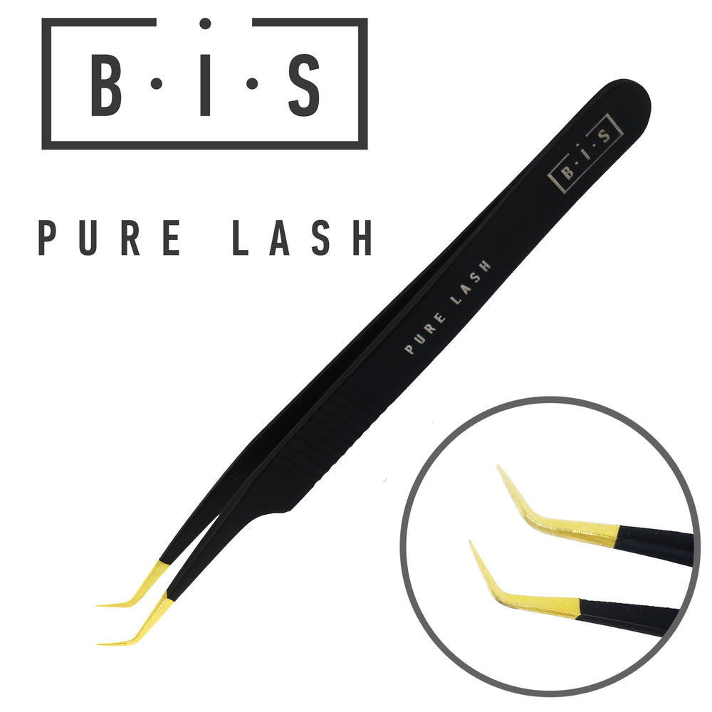 BIS Pure Lash Tweezers for eyelash extensions BLACK, different types