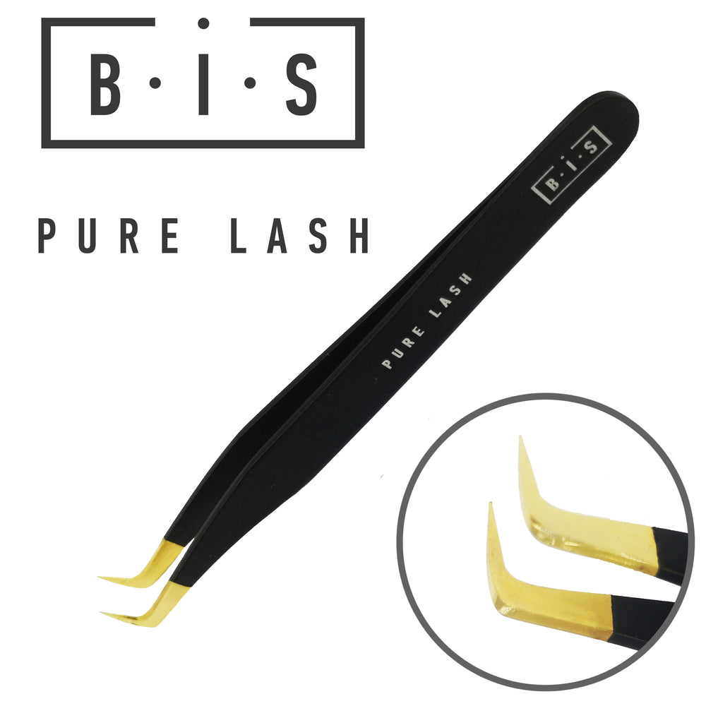 BIS Pure Lash Tweezers for eyelash extensions, Black, different types